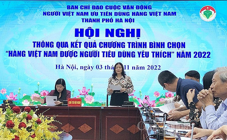 Hội nghị thông qua kết quả Chương trình bình chọn hàng Việt Nam được người tiêu dùng yêu thích năm 2022
