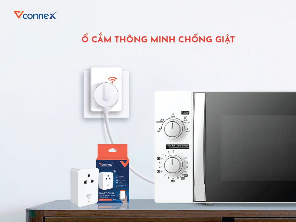 Ổ cắm thông minh chống giật Vconnex