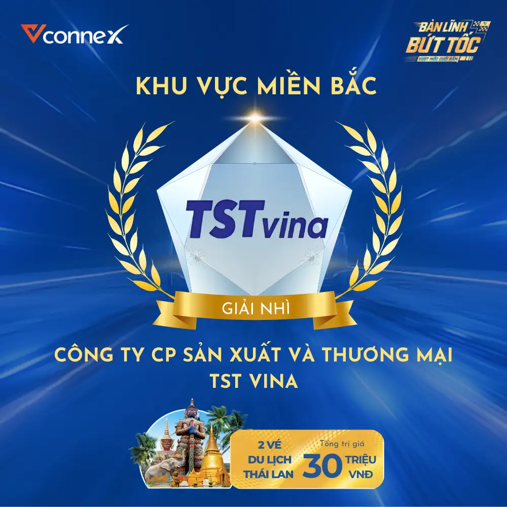 CÔNG TY CP SẢN XUẤT VÀ THƯƠNG MẠI TST VINA hoàn thành chặng đua với giải Nhì khu vực miền Bắc