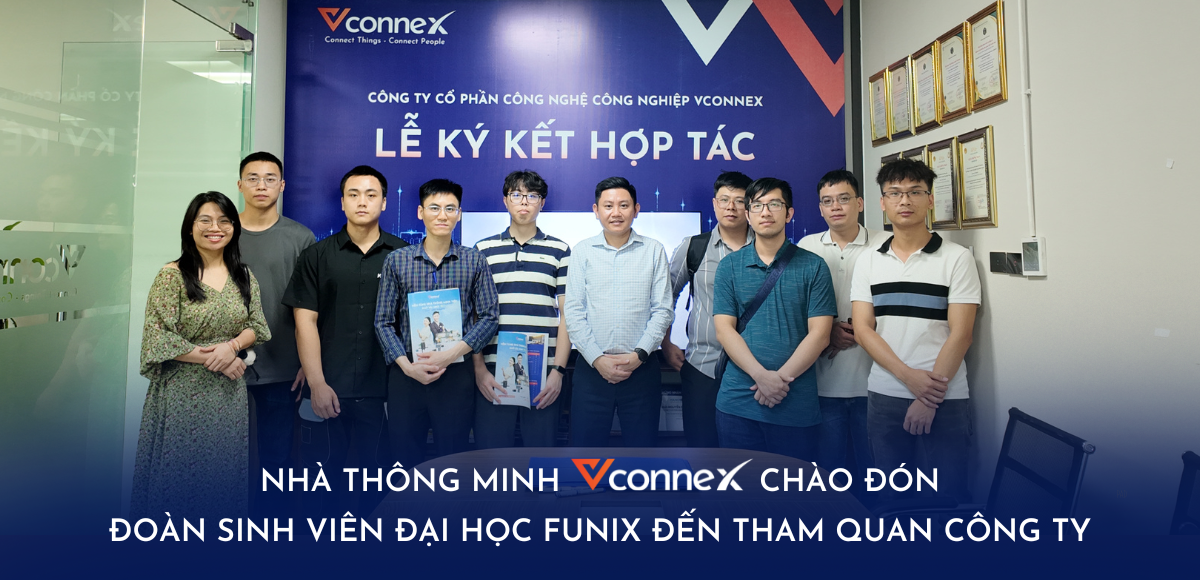 Nhà thông minh Vconnex chào đón đoàn sinh viên Đại học FUNiX đến tham quan công ty